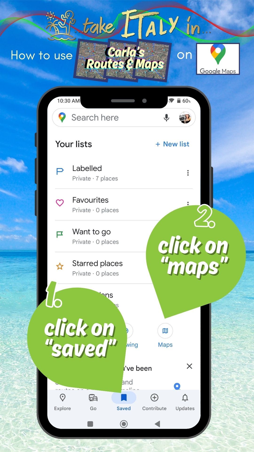 Retrieve carla's walking map easily on your google maps app