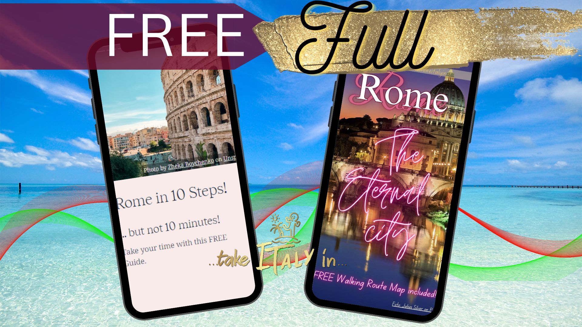 Free or full guides with walking itineraries for italian places to visit on your Italian holiday break